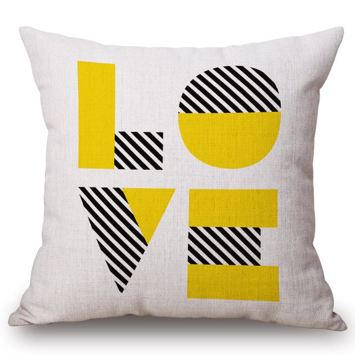 Декоративная подушка Yellow Love Декоративная подушка Yellow Love в Челябинске | Loft Concept
