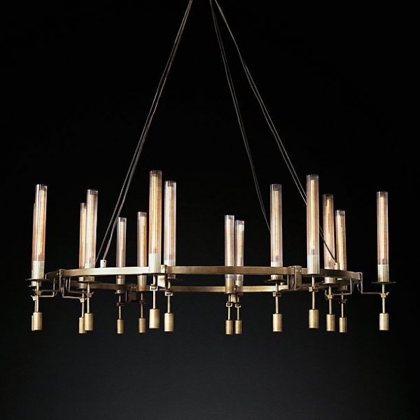 Люстра RH FONTANELLE Round Chandelier 16 Латунь в Челябинске | Loft Concept 