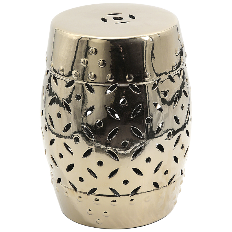 Керамический табурет Coin Lattice Garden Stool - Gold Глянцевое золото Керамический табурет Coin Lattice Garden Stool - Gold Глянцевое золото в Челябинске | Loft Concept