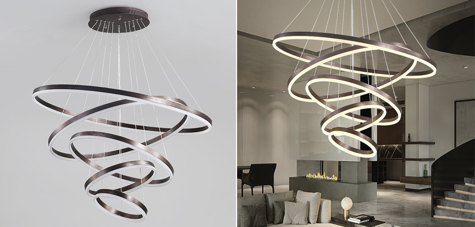Люстра Ribbon Circles Chandelier Люстра Ribbon Circles Chandelier - Loft-Concept в Челябинске