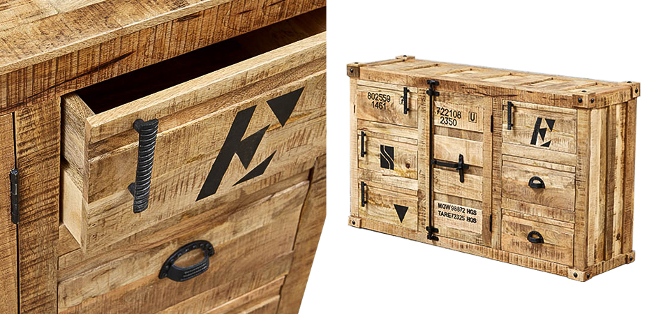 Комод деревянный в стиле Лофт Wooden Loft Box Commode Комод деревянный в стиле Лофт Wooden Loft Box Commode - Loft-Concept в Челябинске