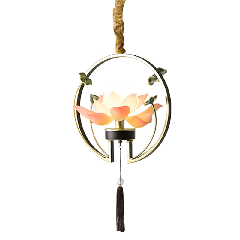 Светильник Lotus Ring Lighting Розовый Зеленый Черный Латунь Светильник Lotus Ring Lighting Розовый Зеленый Черный Латунь в Челябинске | Loft Concept