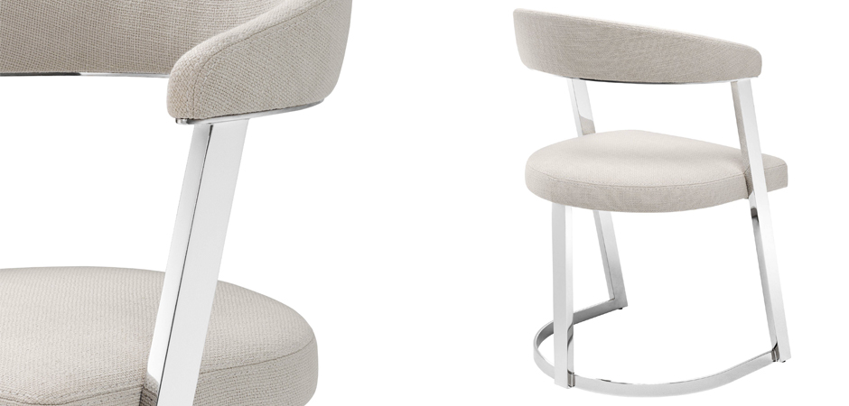 Стул Eichholtz Dining Chair Dexter Nickel Стул Eichholtz Dining Chair Dexter Nickel - Loft-Concept в Челябинске