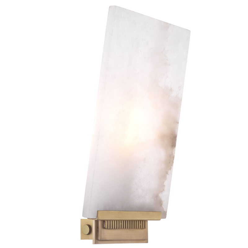 Бра Eichholtz Wall Lamp Mantra Латунь Античная полированная Белый Бра Eichholtz Wall Lamp Mantra Латунь Античная полированная Белый в Челябинске | Loft Concept