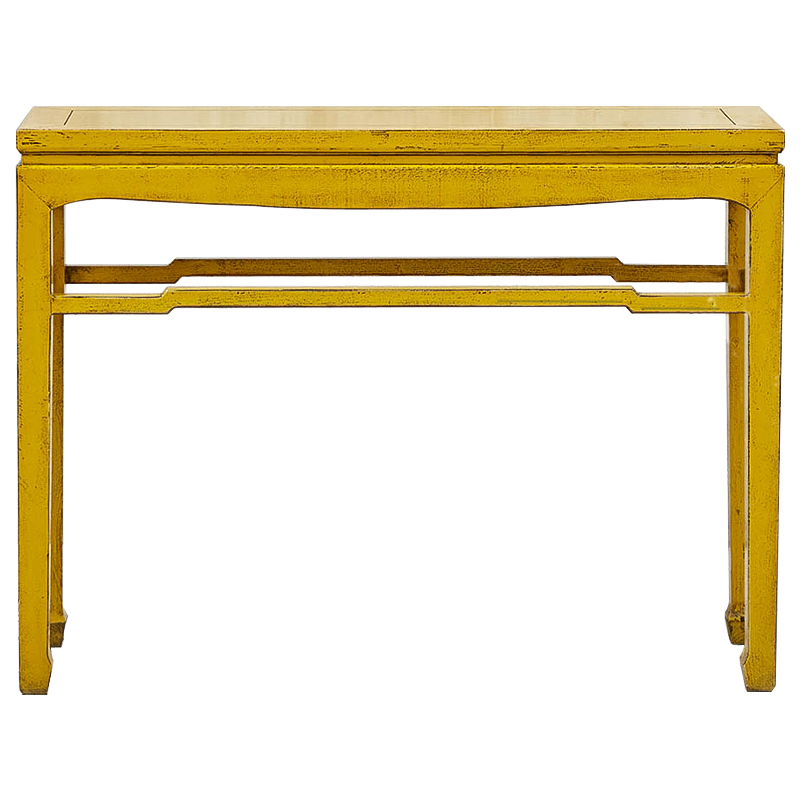 Консоль в китайском стиле из массива сосны Yellow Chinese Collection Console Желтый в Челябинске | Loft Concept 