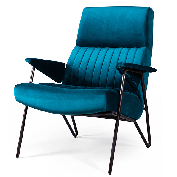 Кресло Solonar blue Синий Черный Кресло Solonar blue Синий Черный в Челябинске | Loft Concept
