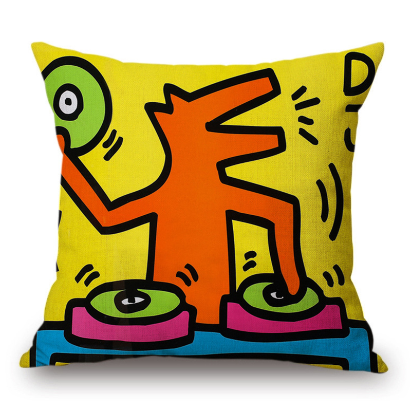 Подушка Keith Haring 3 Мульти Подушка Keith Haring 3 Мульти в Челябинске | Loft Concept