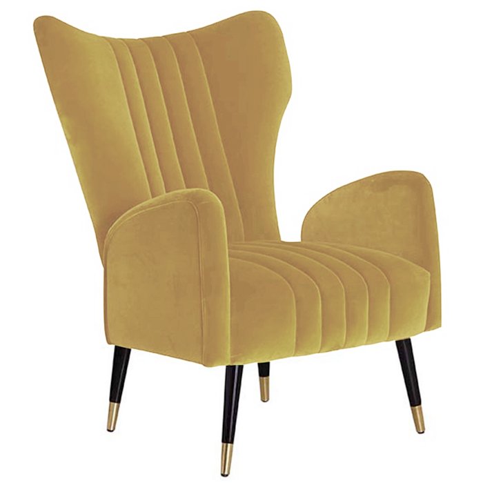 Кресло plant-collections Drummond Armchairs Gold Velvet Желтый Кресло plant-collections Drummond Armchairs Gold Velvet Желтый в Челябинске | Loft Concept