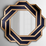 Зеркало восьмиугольное в черно-золотистой раме Pairing варинант исполнения - 1 | Loft Concept в Челябинске