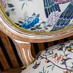 Барный стул из массива бука с изображением птиц и цветов  Beige Green Chinoiserie Garden Chair варинант исполнения - 5 | Loft Concept в Челябинске
