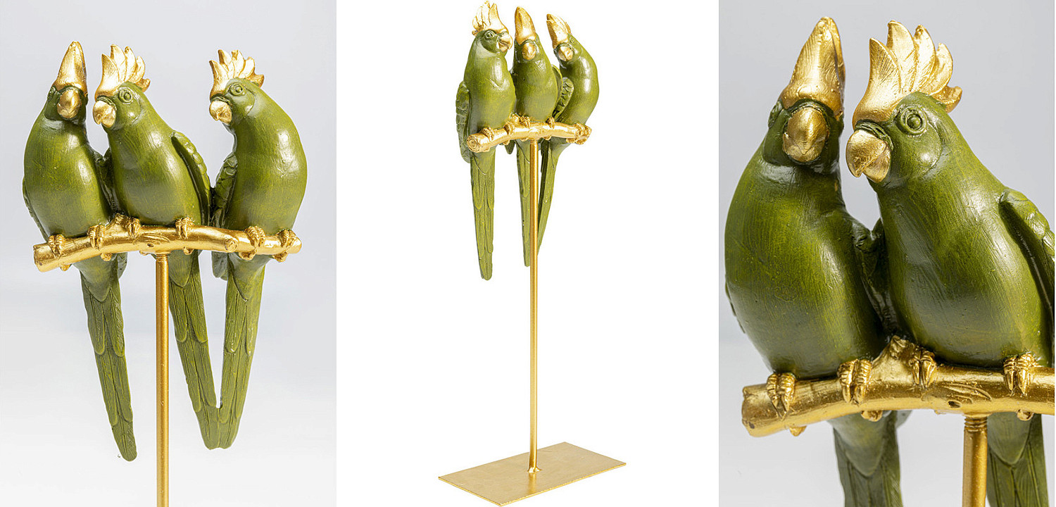 Статуэтка Three Green Parrots Статуэтка Three Green Parrots - Loft-Concept в Челябинске