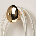 Бра с круглым золотистым основанием и белыми изогнутыми световыми линиями Luke Lampco Tracer Lamp варинант исполнения - 3 | Loft Concept в Челябинске