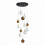 Люстра светодиодная с сферическими стеклянными плафонами Splatter варинант исполнения - 6 | Loft Concept в Челябинске