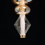 Подвесной светильник с вертикальной композицией из прозрачных и янтарных стеклянных шаров и ромбов Gabriel Scott Luna варинант исполнения - 8 | Loft Concept в Челябинске