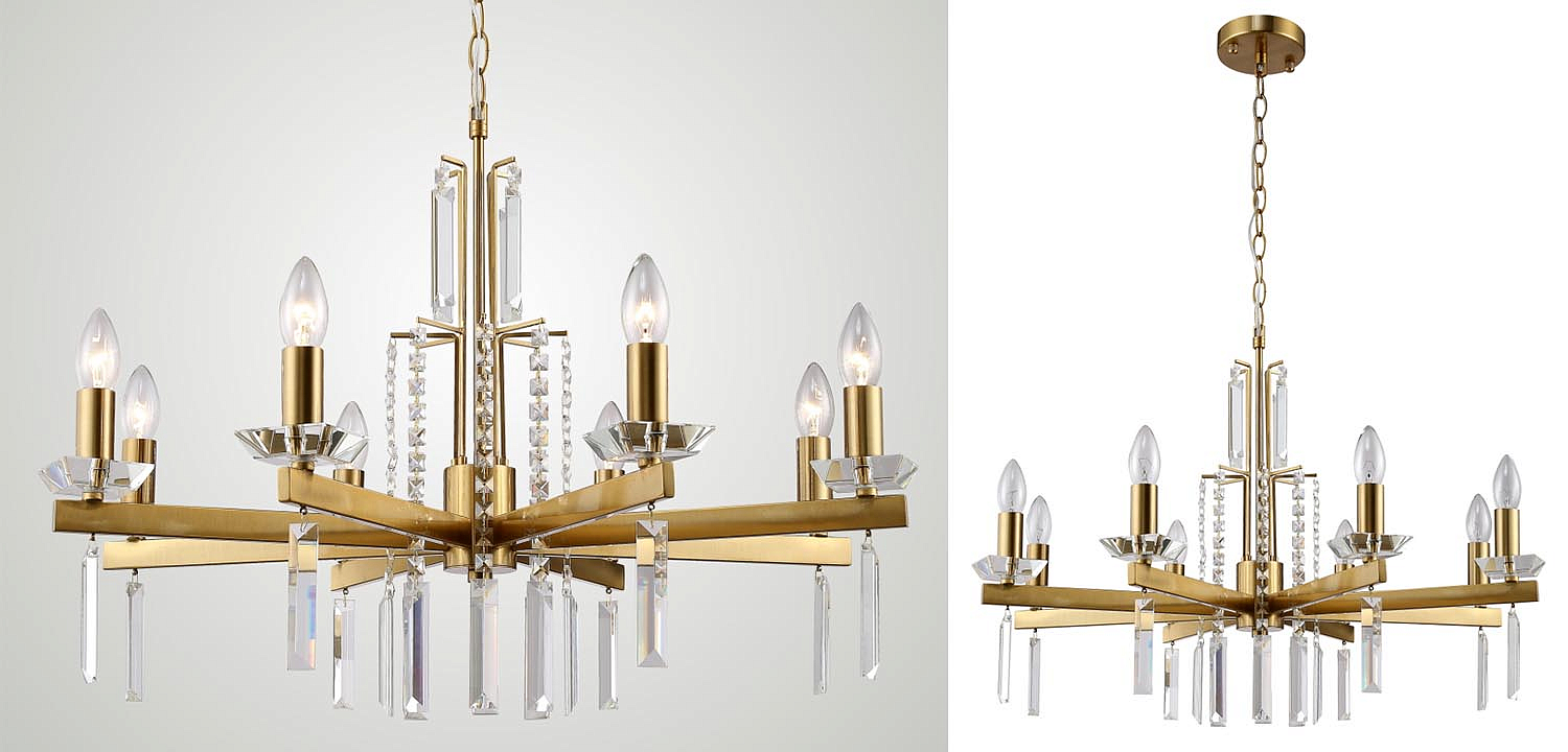 Люстра Vivien Crystal Brass Chandelier 8 Люстра Vivien Crystal Brass Chandelier 8 - Loft-Concept в Челябинске