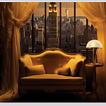 Настольная лампа c абажуром в форме купола из натурального камня  Heavenly Harmony варинант исполнения - 6 | Loft Concept в Челябинске