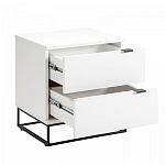 Тумба прикроватная белая с ящиками Strict Lines варинант исполнения - 3 | Loft Concept в Челябинске