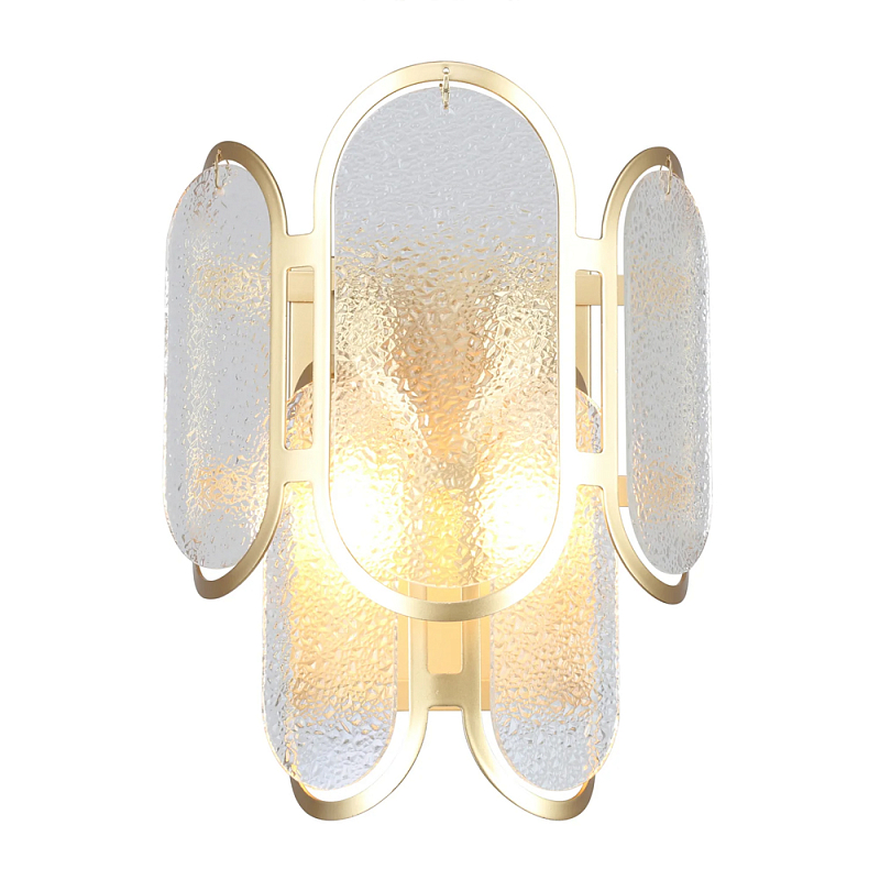 Бра из овальных элементов из непрозрачного стекла Conformation Латунь в Челябинске | Loft Concept 