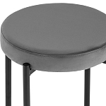Табурет с мягким круглым сиденьем RIO Grey варинант исполнения - 4 | Loft Concept в Челябинске