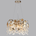 Люстра с декоративными подвесками из прозрачного стекла в форме монеток FAIRYTREE Light варинант исполнения - 4 | Loft Concept в Челябинске