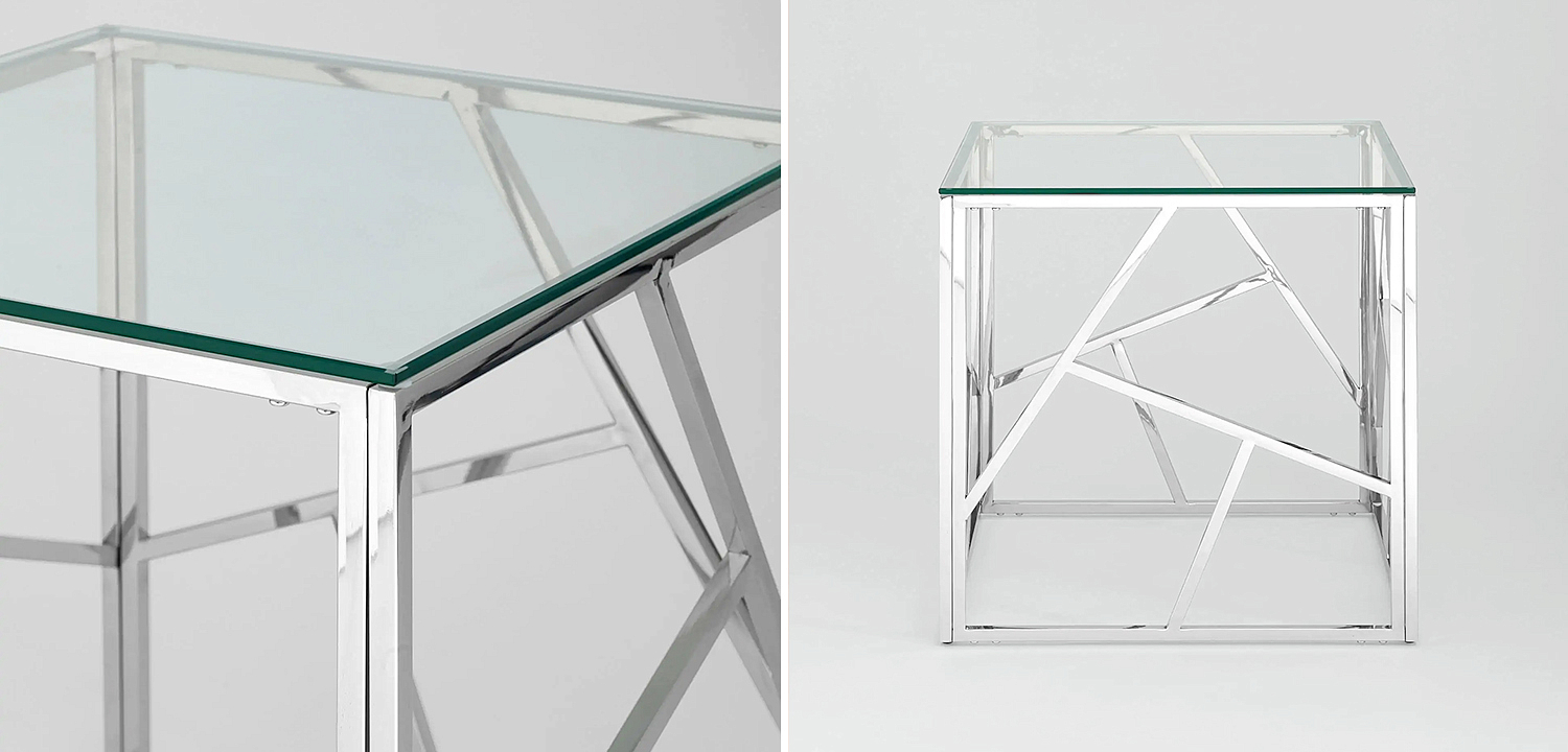 Стол приставной Geometry Serene Phoenix Silver Стол приставной Geometry Serene Phoenix Silver - Loft-Concept в Челябинске