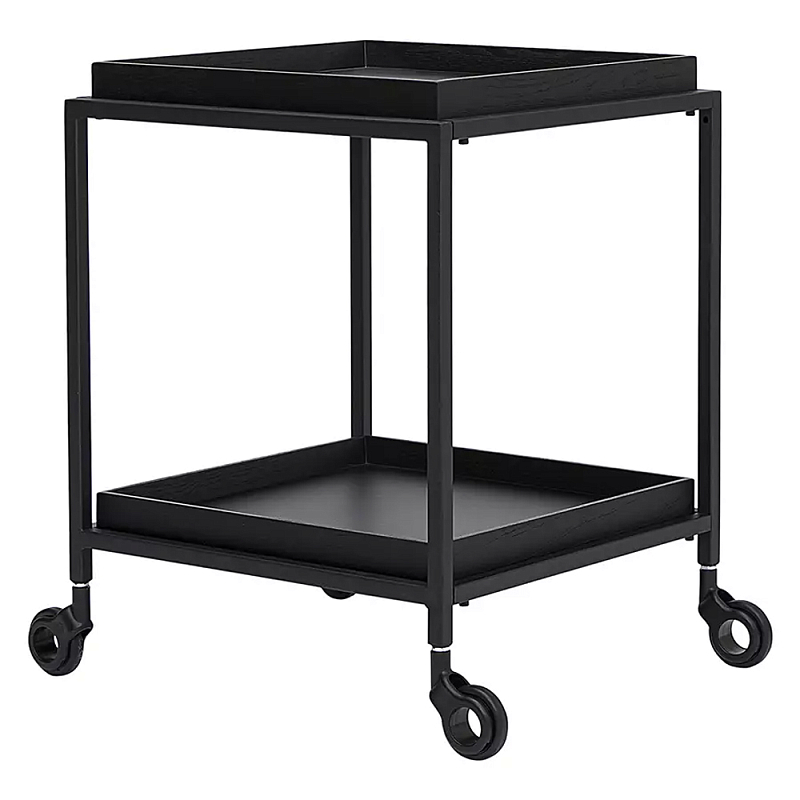 Тумба чёрная на колёсах Cabinet on Wheels Черный Тумба чёрная на колёсах Cabinet on Wheels Черный в Челябинске | Loft Concept