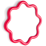 Настенное зеркало с волнистой рамой Mune Mirror Red варинант исполнения - 2 | Loft Concept в Челябинске