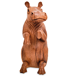 Статуэтка деревянная в виде бегемота Hippopotamus of the World варинант исполнения - 2 | Loft Concept в Челябинске