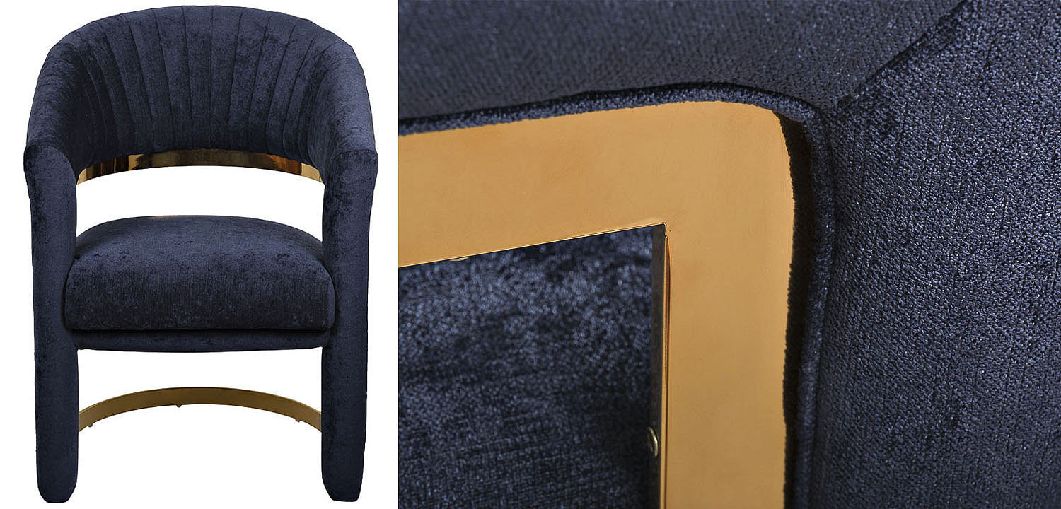 Полукресло Valbonne Chair blue velour Полукресло Valbonne Chair blue velour - Loft-Concept в Челябинске