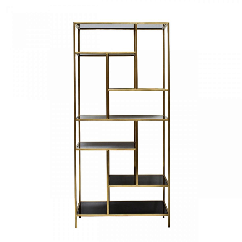 Стеллаж Black & Gold Puzzle Черный Золотой Стеллаж Black & Gold Puzzle Черный Золотой в Челябинске | Loft Concept