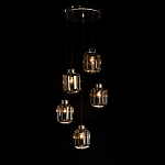 Люстра с 5-ю плафонами серого цвета Smoked Prism варинант исполнения - 3 | Loft Concept в Челябинске