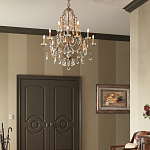 Люстра многоярусная с 12-ю лампами и стеклянными подвесками в классическом стиле Feiss варинант исполнения - 3 | Loft Concept в Челябинске