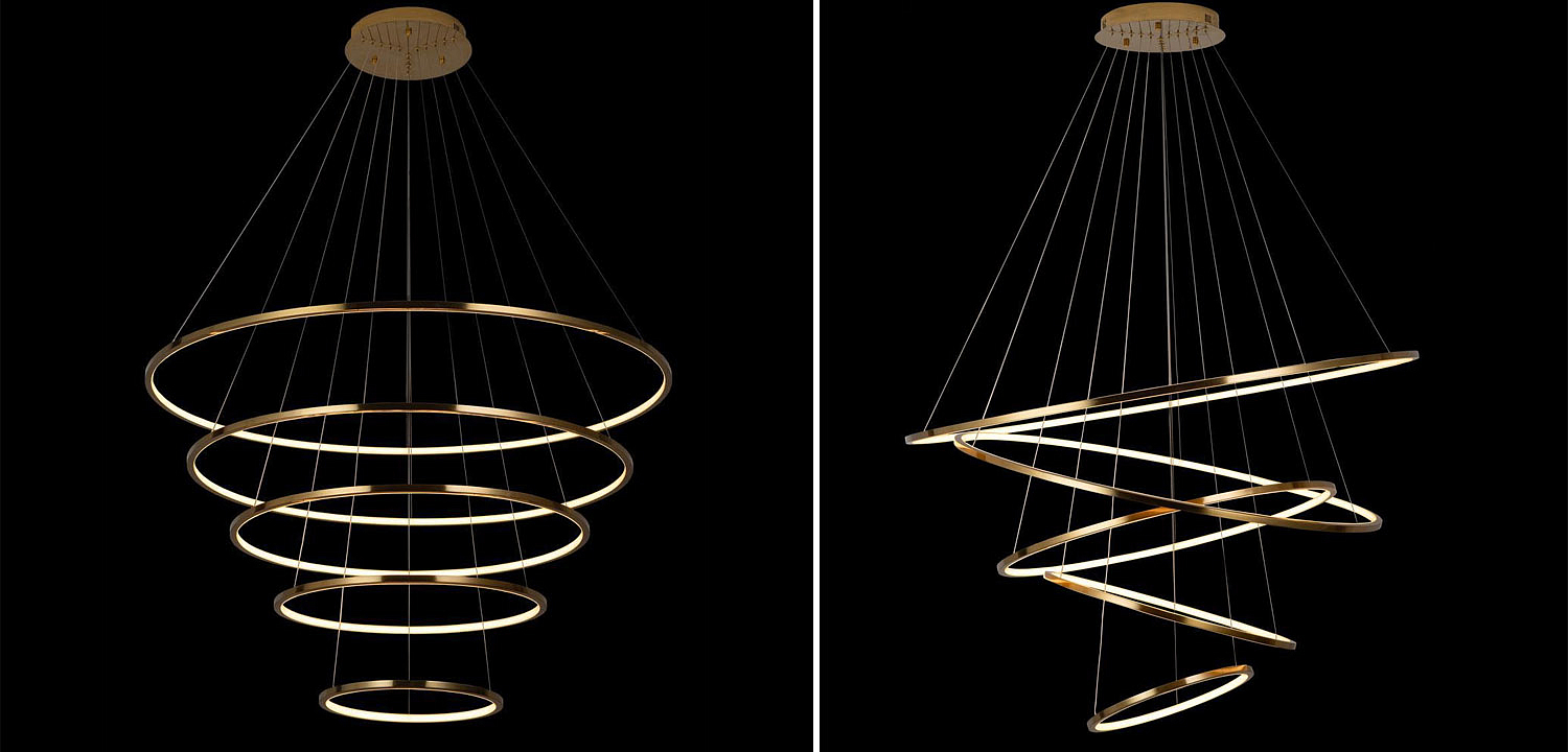 Люстра Ring Horizontal Quintet gold Люстра Ring Horizontal Quintet gold - Loft-Concept в Челябинске