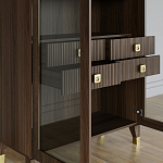 Дизайнерский шкаф витрина Elsa Dreams Walnut с 4-мя ящиками варинант исполнения - 8 | Loft Concept в Челябинске