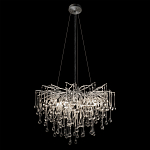 Люстра подвесная с прозрачными стеклянными подвесками в форме капель Диаметр 60 см Droplet Chandelier варинант исполнения - 11 | Loft Concept в Челябинске