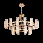 Люстра двухъярусная круглая с текстурными цилиндрическими плафонами Glimpse варинант исполнения - 9 | Loft Concept в Челябинске