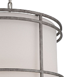 Подвесной светильник в виде барабана с тканевым абажуром и металлическим каркасом Warm Glow варинант исполнения - 1 | Loft Concept в Челябинске