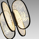 Люстра с гравировкой на акриловых плафонах Gravyura Black D 33 см варинант исполнения - 3 | Loft Concept в Челябинске