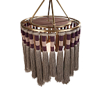 Люстра круглая плетеная с кисточками Walnut Chandelier Tassels Boho Style варинант исполнения - 1 | Loft Concept в Челябинске