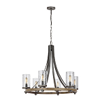 Люстра с цилиндрическим плафонами из толстого волнистого стекла в индустриальном стиле Feiss варинант исполнения - 8 | Loft Concept в Челябинске