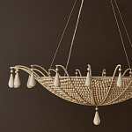 Люстра из деревянных бусин с подвесками в виде капель Wooden Beads варинант исполнения - 2 | Loft Concept в Челябинске
