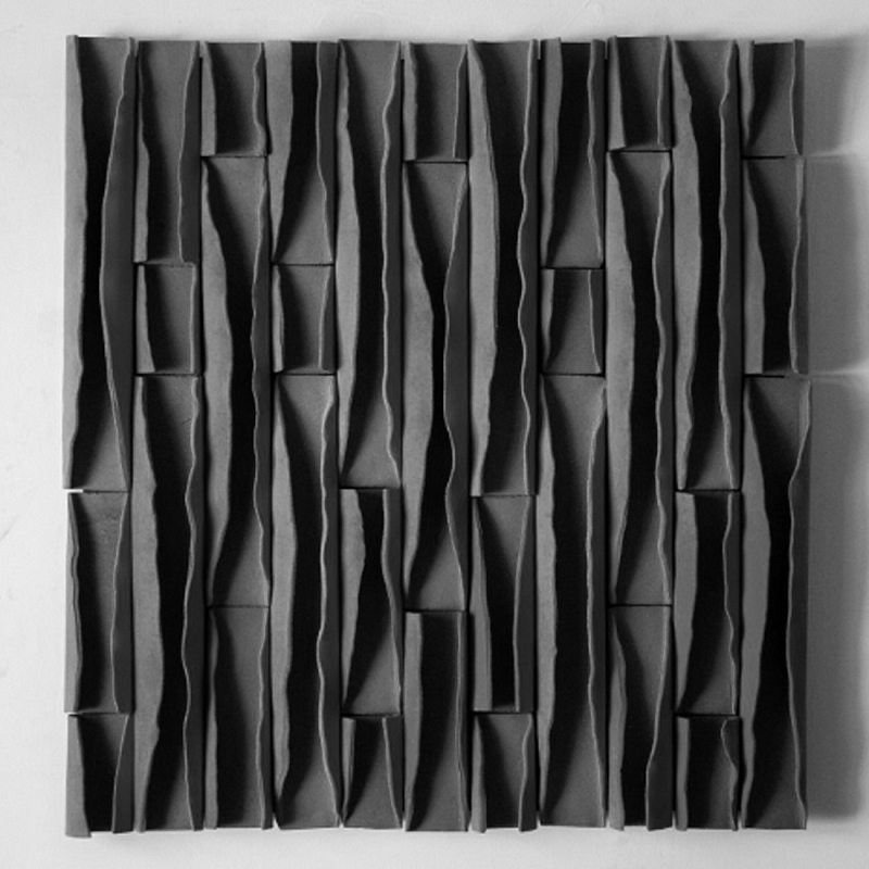 Объемное фактурное панно Metropolis Graphite Черный бетон в Челябинске | Loft Concept 