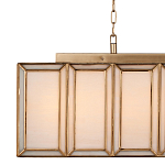 Люстра прямоугольная с каркасом золотого цвета Soft Glow Lamps варинант исполнения - 3 | Loft Concept в Челябинске