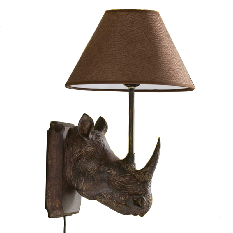 Бра Носорог Rhinoceros Коричневый в Челябинске | Loft Concept 