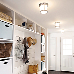 Потолочный светильник для ванных комнат со стеклянным плафоном и одной лампой Hinkley варинант исполнения - 4 | Loft Concept в Челябинске