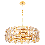 Люстра круглая золотого цвета с круглыми хрустальным элементами Solyria варинант исполнения - 1 | Loft Concept в Челябинске