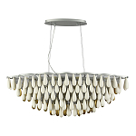 Люстра с подвесками в форме капель на серебристом каркасе Raindrop варинант исполнения - 3 | Loft Concept в Челябинске