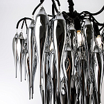 Люстра со стеклянными подвесками дымчатого цвета Ambre Glass Chandelier 70 варинант исполнения - 2 | Loft Concept в Челябинске