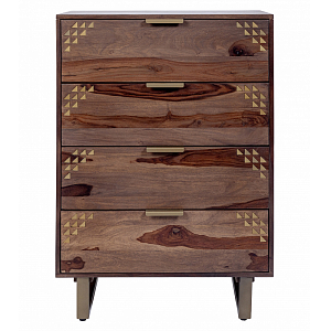 Тумба с выдвижными ящиками из массива дерева Шишам Indian Rosewood