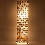 Торшер из перламутра на металлическом каркасе Indonesian Tower варинант исполнения - 4 | Loft Concept в Челябинске